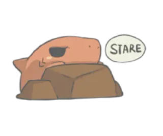 🙈 STARE Tubarão, Olhar fixo, Desenho animado, Animal telegram sticker