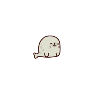😜 seal, cute, animal, cartoon, kawaii telegram sticker