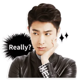 😵 Really? question, expression, doubt, concern, man, person telegram sticker