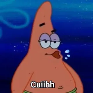 🆙 Patrick Star SpongeBob SquarePants Cuiihh patrick star, spongebob, cartone animato, meme telegram sticker