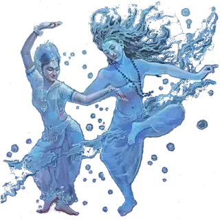 ✨ dancing, spiritual, mythology, fantasy, water, artwork telegram sticker