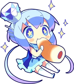 Cutie Chibi Aoki Lapis & Merli :: @line_stickers whatsapp stickers