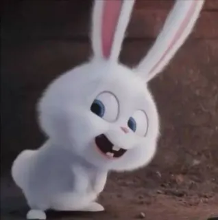 🐰 Snowball The Secret Life of Pets Hase, Kaninchen, süß, Tier, Haustier, Cartoon whatsapp sticker