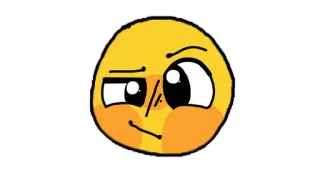 😉 emoji, sorriso irônico, desenho animado, expressão, rosto, fofo telegram sticker