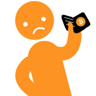 😞 биткоин, крипто, валюта, финансы, грустно whatsapp sticker