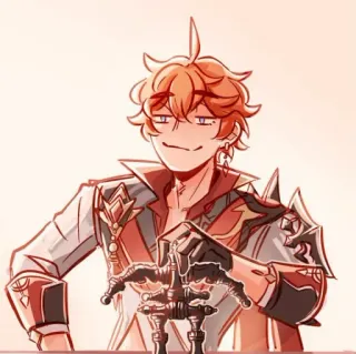 🍂 Tartaglia Genshin Impact 애니메이션, 게임, 타르탈리아, 원신, 캐릭터 telegram sticker