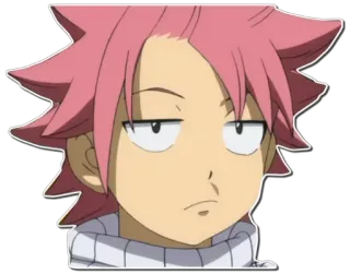 😐 Natsu Dragneel Fairy Tail anime, manga, natsu, fairy tail, character, cartoon telegram sticker