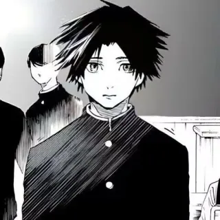 ⛓ Anime, Manga, Uniforme scolaire, Noir et blanc, Portrait telegram sticker