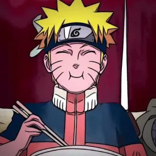 😋 Naruto 火影忍者, 动漫, 漫画, 吃, 拉面, 卡通, 角色, 日本 telegram sticker