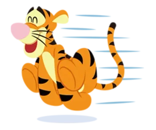 😋 Tigger Winnie the Pooh Tigger, Cartoon, Disney, Winnie the Pooh, Tiger telegram sticker