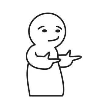 😏 cartoon, person, illustration, character, friendly, greeting telegram sticker