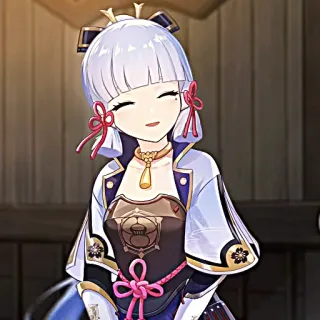 ❄️ Kamisato Ayaka Genshin Impact anime, game, Genshin Impact, Kamisato Ayaka, tersenyum, Waifu telegram sticker