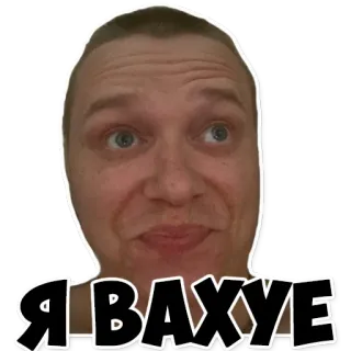 😊 Я ВАХУЕ Meme, Homme, Visage, Expression, Russe telegram sticker