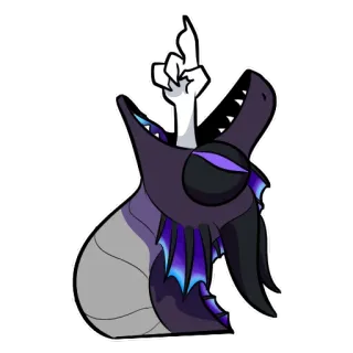 👆 dragão, monstro, criatura, gesto de dedo, fantasia telegram sticker