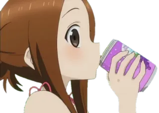 😋 Anime, Garota, Bebida, Fofo, Animado telegram sticker