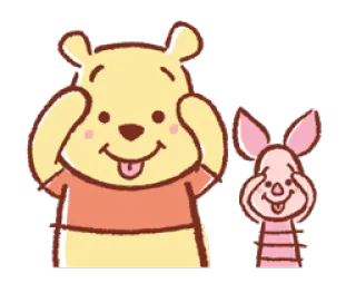 🙈 Winnie the Pooh Винни Пух, Пятачок, Дисней, Мультфильм, Милый telegram sticker