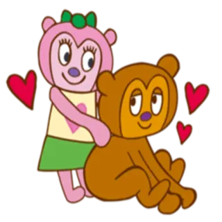 🥰 Cartoon, Tiere, Liebe, Bären, Süß whatsapp sticker