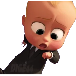 ⌚️ Boss Baby The Boss Baby DIGE44 bebé, traje, dibujos animados, Un jefe en pañales, personaje telegram sticker