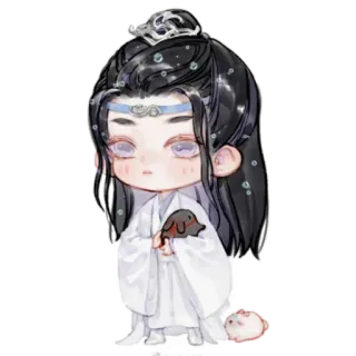 🏵 Lan Zhan The Untamed Chibi, Fantasy, Anime, Manhwa, Carino, Wei Wuxian, MXTX telegram sticker