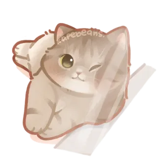✨ curebeans. kucing, imut, binatang, kawaii, hewan peliharaan, kucing domestik, felin, kumis whatsapp sticker