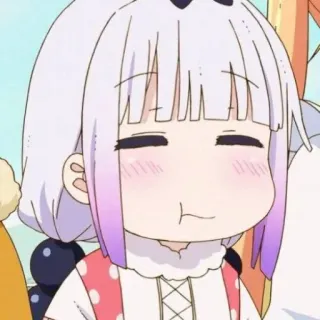💈 Kanna Kamui Miss Kobayashi's Dragon Maid Anime, Kanna Kamui, Dragon Maid, Dibujos animados, Lindo, Personaje telegram sticker
