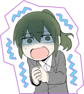 😰 anime, chocado, preocupado, preocupado, ansioso, nervoso telegram sticker