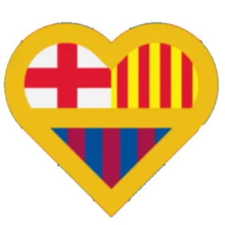 ❤️ FC Barcelona, football club, heart, Catalonia, Barcelona telegram sticker