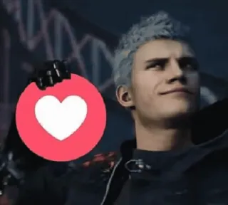 ❤️ Vergil Devil May Cry anime, game, gamer, vergil, devil may cry, like, love telegram sticker