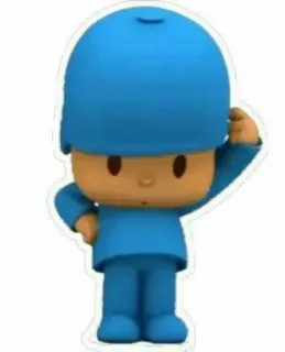 🤔 Pocoyo cartoon, personage, pocoyo, kind telegram sticker