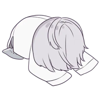 🥺 hoed, haar, anime, sticker, wit, kleding telegram sticker
