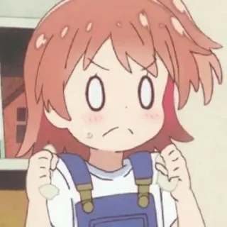 😳 anime, girl, angry, cartoon, cute, expression whatsapp sticker