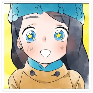 ⭐ gadis, anime, musim dingin, imut, kartun, ilustrasi telegram sticker