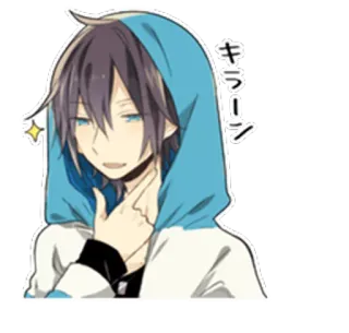 😎 キラリーン Anime, Personnage, Sweat à capuche, Kawaii, Mignon, Sticker whatsapp sticker