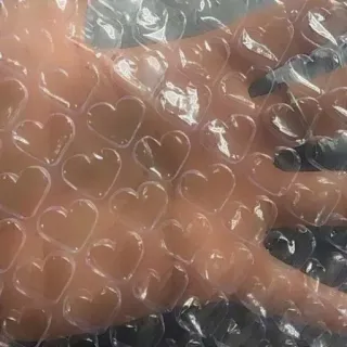 🤍 heart, bubble wrap, hand, love telegram sticker
