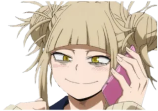 📱 Himiko Toga My Hero Academia 动漫, 反派, 病娇, 女学生, 渡我, ヒミコ (罗马字) telegram sticker