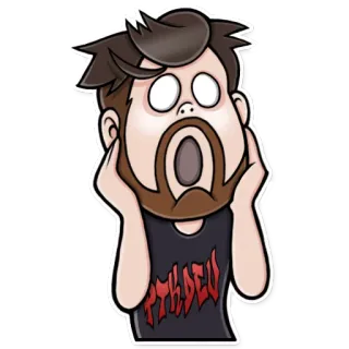 😱 PTHDEU в шоке, человек, открытый рот, восклицание, удивление telegram sticker