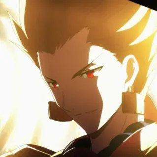 😏 Gilgamesh Fate/stay night Anime, Fate, Gilgamesh, Rei, Espírito Heroico whatsapp sticker