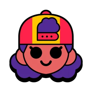 🧢 brawl stars, bea, video game character, cartoon, smile telegram sticker