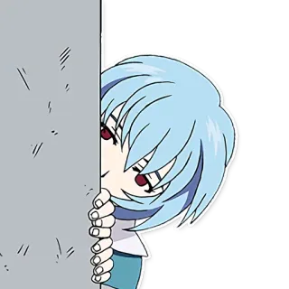👀 Rei Ayanami Neon Genesis Evangelion Anime, Rei Ayanami, Evangelion, Gucken, Chibi, Verstecken telegram sticker