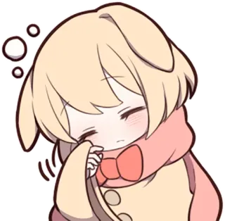 😪 困, 动漫, 卡通, 可爱, 累, 卡哇伊, 伤心 telegram sticker