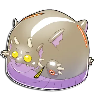 😀 WARNING dragon, sticker, cartoon, cute, fantasy, animal, monster telegram sticker