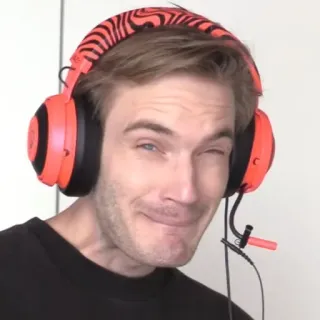 🥴 PewDiePie youtuber, gamer, streamer, internet celebrity, swedish, pewdiepie telegram sticker