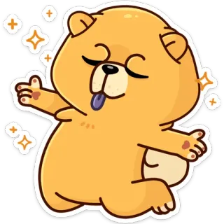 ☺️ urso, desenho animado, fofo, animal, kawaii, adesivo telegram sticker