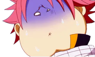🤢 Natsu Dragneel Fairy Tail アニメ, 漫画, フェアリーテイル, ナツ・ドラグニル, 面白い, 恥ずかしい, ステッカー whatsapp sticker