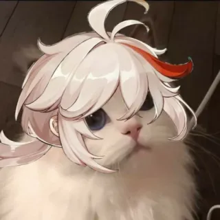 🚀 Kaedehara Kazuha Genshin Impact Katze, Anime, Videospiel, Lustig, Kazuha telegram sticker
