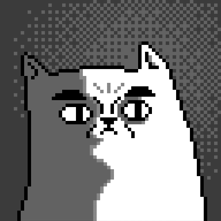 😶 แมว, พิกเซลอาร์ต, ดิจิทัลอาร์ต, สติกเกอร์ telegram sticker