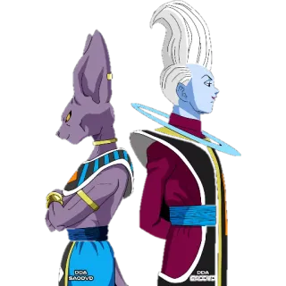 🤝 Beerus Anime, Dragon Ball Super, Bills, Whis, Deus da Destruição telegram sticker