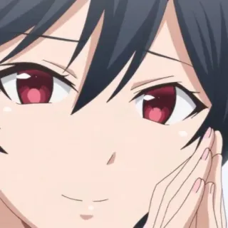 📗 Anime, Personage, Gezicht, Portret, Vrouw, Illustratie telegram sticker