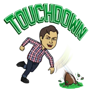 🏈 TOUCHDOWN Touchdown, Futebol Americano, Esportes, Celebração, Bitmoji telegram sticker
