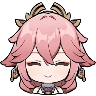 😊 Yae Miko Genshin Impact Anime, Sticker, Yae Miko, Genshin Impact, Süß whatsapp sticker
